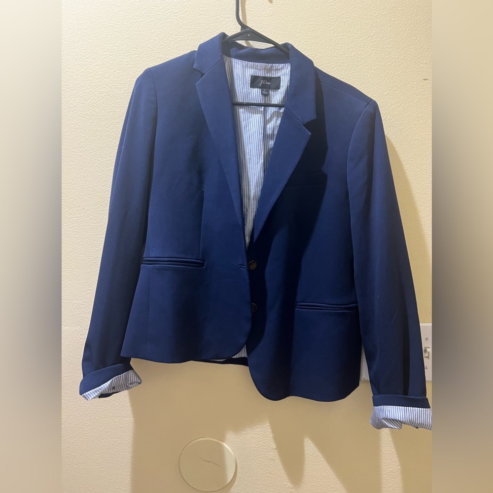 J Crew Blazer Navy Blue  Large